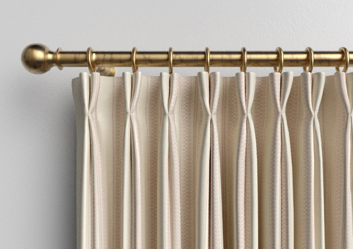 Trellis Prints, Noble Stripe Rosies Pink - Made to Measure Curtains - Image 10